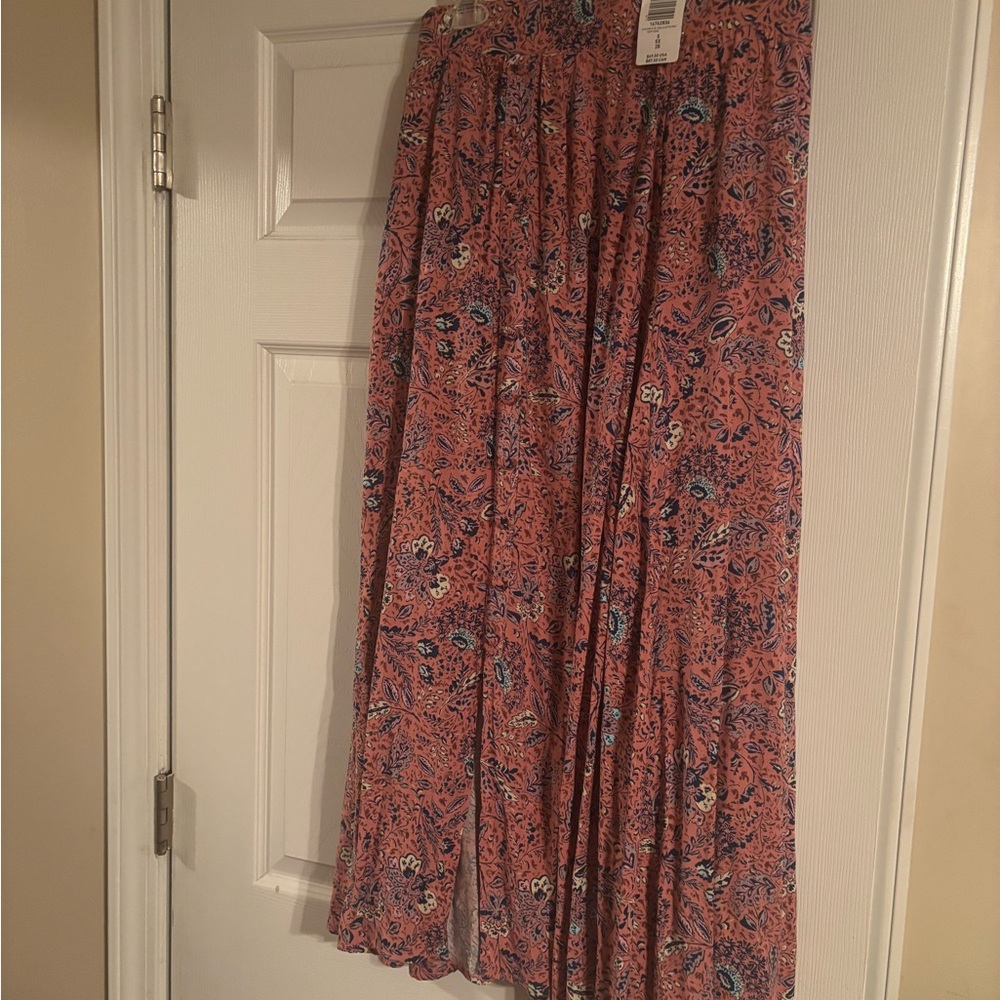 Floral Pink Midi Skirt - Picture 5 of 6